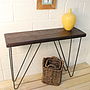 Industrial Wood And Steel Console Table, thumbnail 1 of 4
