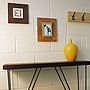 Industrial Wood And Steel Console Table, thumbnail 3 of 4
