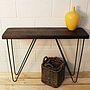 Industrial Wood And Steel Console Table, thumbnail 2 of 4