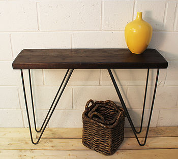 Industrial Wood And Steel Console Table, 2 of 4
