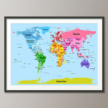 Child's Big Text World Map, 5 of 6