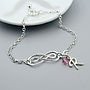 Personalised Sterling Silver Double Infinity Bracelet, thumbnail 3 of 7