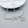 Personalised Sterling Silver Double Infinity Bracelet, thumbnail 4 of 7