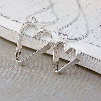 Personalised Silver Secret Heart Necklace Set, 2 of 4