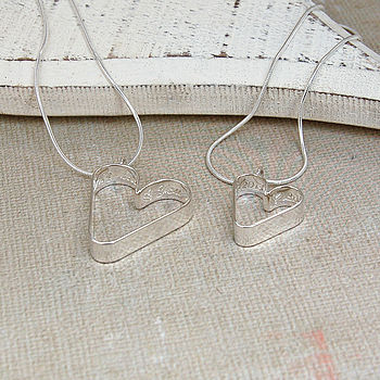 Personalised Silver Secret Heart Necklace Set, 3 of 4