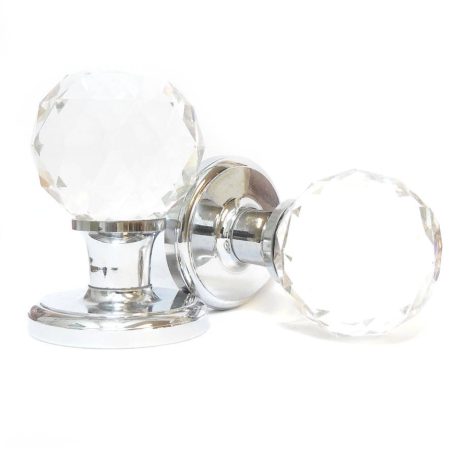 faceted crystal mortice internal turning door knobs by pushka home
