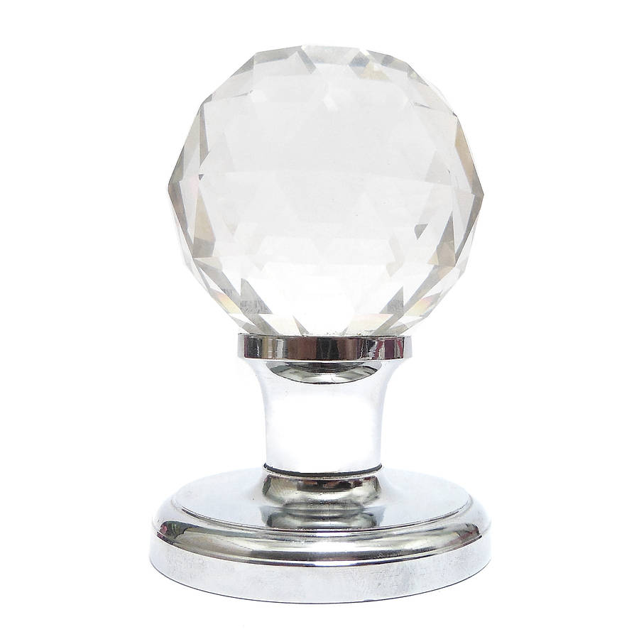 faceted crystal mortice internal turning door knobs by pushka home