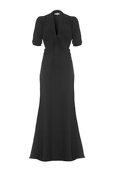 1940s Style Crepe Maxi Dress > Black By Nancy Mac | notonthehighstreet.com