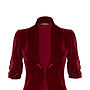 1940s Style Tea Jacket In Deep Red Silk Velvet, thumbnail 3 of 4