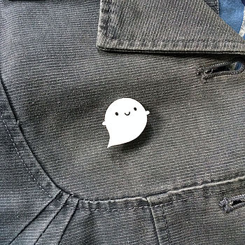 Little Ghost Acrylic Brooch Or Pin, 3 of 5