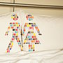 Mr And Mrs Stick People Pillowcases, thumbnail 1 of 5