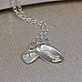 Handmade Personalised Silver Name Charm Necklace with Birthstone, thumbnail 3 of 9