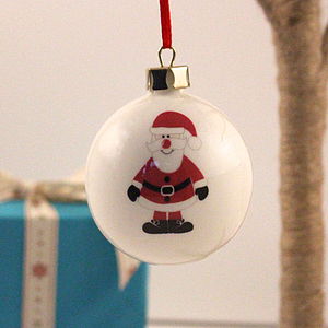 Personalised Father Christmas Bauble By The Little Blue Owl 