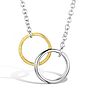 Interlocking Gold And Silver Twin Circle Pendant, thumbnail 2 of 3