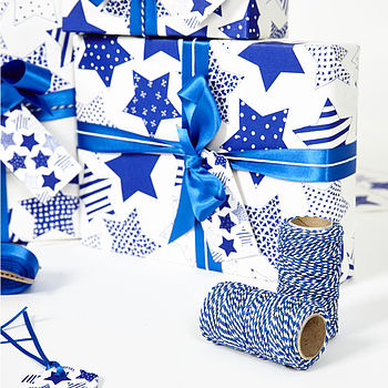 Stars Christmas Gift Wrap Set, 7 of 7