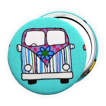 ''Campervan'' Set Of Compact Mirrors, 6 of 6