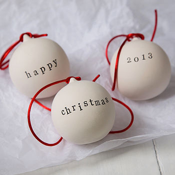 Happy First Christmas Ceramic Baubles, 2 of 4