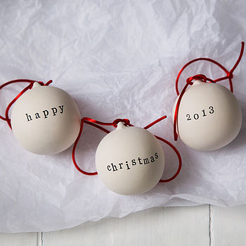 Happy First Christmas Ceramic Baubles, 4 of 4