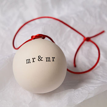 Mr And Mrs Ceramic Bauble, 3 of 3