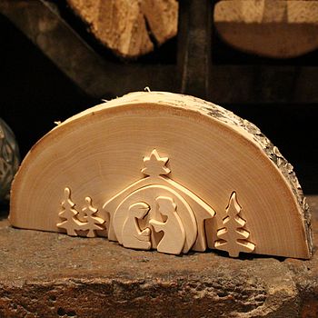 traditional wooden nativity scene by nest | notonthehighstreet.com