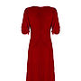 1940s Style Maxi Dress In Deep Red Silk Velvet, thumbnail 6 of 7