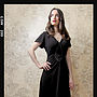 Black Crepe Anya Dress, thumbnail 2 of 3