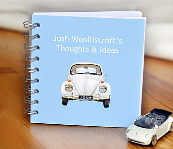 vw beetle car notebook by amanda hancocks | notonthehighstreet.com