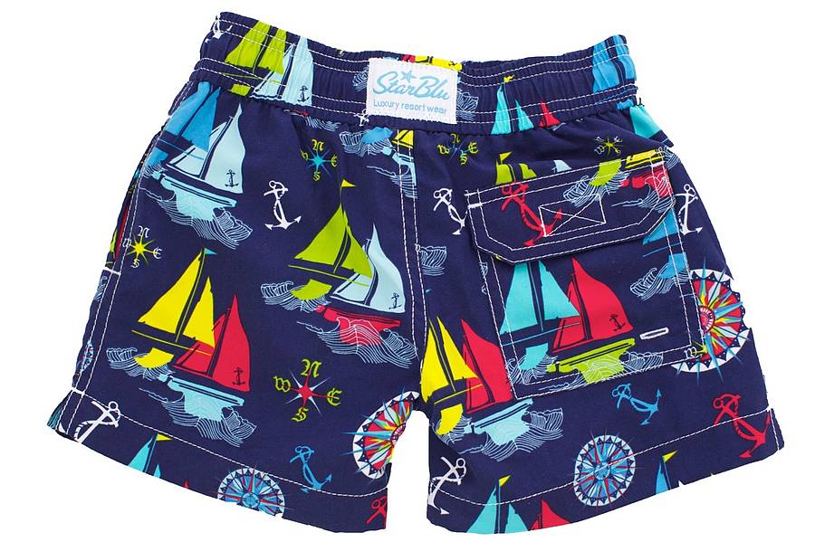 boy's sailboat swim shorts by starblu luxury resortwear ...