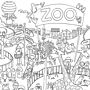 Zoo Colouring In Poster, thumbnail 3 of 6