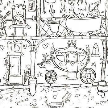 Princess Palace Colouring In Poster, 3 of 3