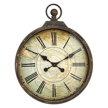 Antique Style Pocket Watch Large Wall Clock, 3 of 3