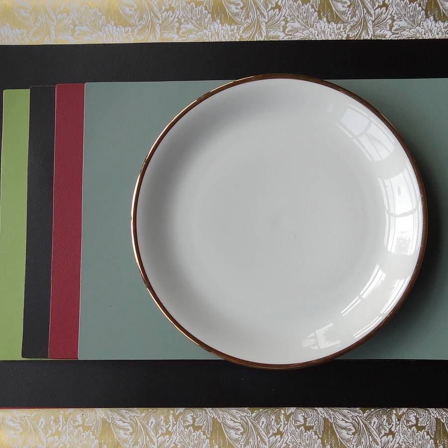 set of large leather placemats by artbox