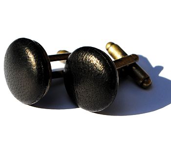 Vintage Style Leather Cufflinks, 7 of 12