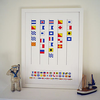 Personalised Naval Signal Flags Print, 3 of 5