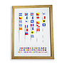 Personalised Naval Signal Flags Print, thumbnail 4 of 5