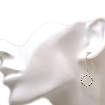 All Circle Silver Dangle Earrings, 3 of 5