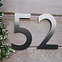 Designer Gill Sans Stainless Steel House Number, thumbnail 2 of 12
