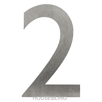Designer Gill Sans Stainless Steel House Number, 7 of 12