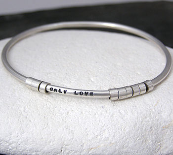Personalised Silver 'Secret Message' Bracelet, 8 of 9