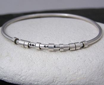 Personalised Silver 'Secret Message' Bracelet, 9 of 9