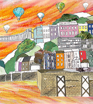 Clifton Balloons Sunset Bristol Print, 2 of 2