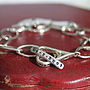Personalised Sterling Silver Heart Toggle Bracelet, thumbnail 3 of 11