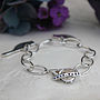 Personalised Sterling Silver Heart Toggle Bracelet, thumbnail 8 of 11