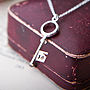 Personalised 18th Sterling Silver Key Necklace, thumbnail 4 of 8