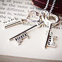 Personalised 18th Sterling Silver Key Necklace, thumbnail 6 of 8