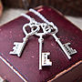 Personalised Sterling Silver Keys Necklace, thumbnail 3 of 6