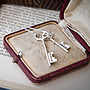 Personalised Double Sterling Silver Key Necklace, thumbnail 1 of 7