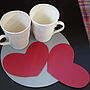 Set Of Two Leather Heart Coasters, thumbnail 5 of 8