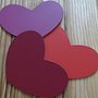 Set Of Two Leather Heart Coasters, thumbnail 3 of 8