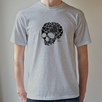 Men's Skull Loveheart T Shirt, 4 of 9